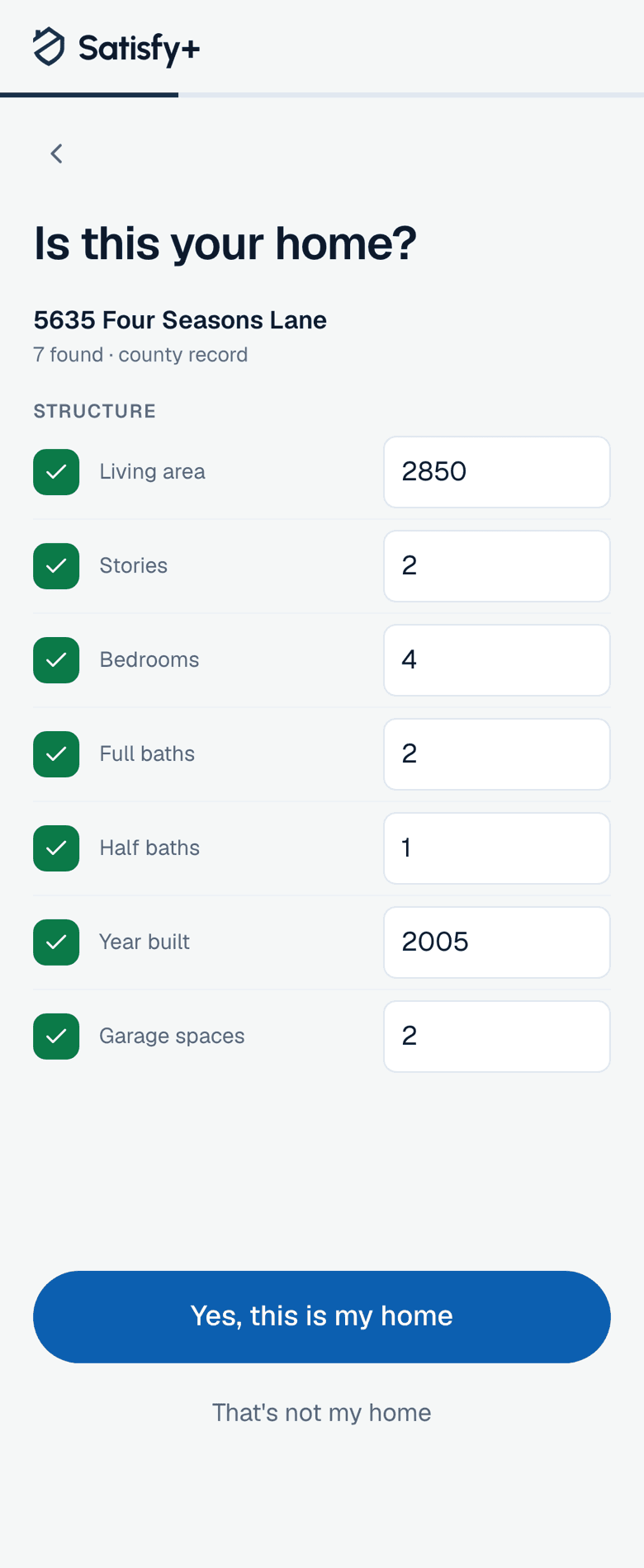 Is this your home? with found facts